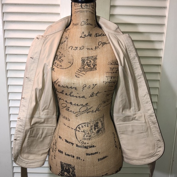 WH|BM Khaki 3/4 Sleeve Belted Jacket - Picture 8 of 10